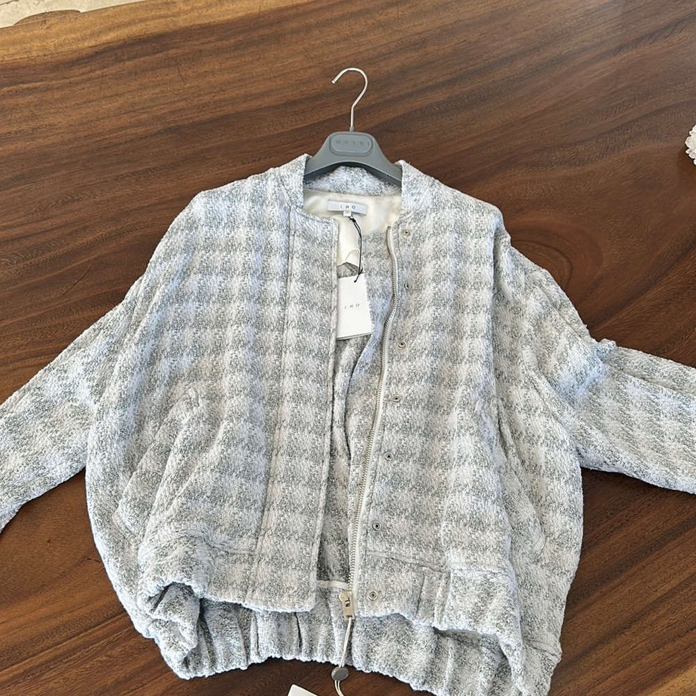 Brand new IRO tweed bomber jacket